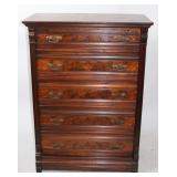 GENTLEMEN'S VICTORIAN WALNUT LOCKSIDE CHEST,