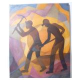 AFTER AARON DOUGLAS, 1898-1979, KS, TN, NY, OIL