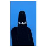 14KT WHITE GOLD & SAPPHIRE SIMON G. BAND - 2.5