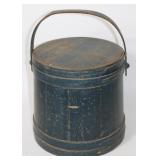 19TH C. HINGHAM STYLE BUCKET, SWING HANDLE, OLD
