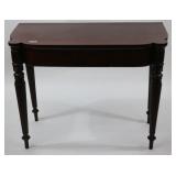 19TH C. SHERATON CARD TABLE, MAHOGANY COOKIE