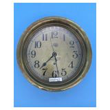 LARGE BRASS SHIPS CLOCK US MARITIME COMMISSION