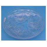 VERLYS STYLE FROSTED BOWL, FLORAL MOTIFS, 2 1/2'