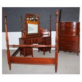 MAHOGANY 3 PIECE SHERATON STYLE BEDROOM SUITE,