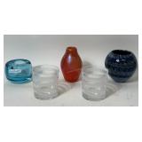 5PC CONTEMPORARY ART GLASS - SALVIATI, HOLMEGARD