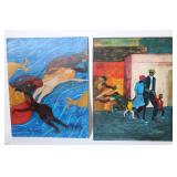 AFTER JACOB LAURENCE, 1917-2000, TWO IL ON