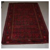 ORIENTAL RUG, SEMI ANTIQUE, SERABAD STYLE, 4ï¿½ 3'