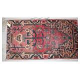 HAMADAN PRAYER RUG, SEMI ANTIQUE, GEOMETRIC &