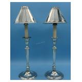 PAIR TIFFANY & CO STERLING CANDLESTICKS WITH