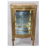 CARVED & GILT 2 DOOR CURIO CABINET-VITRINE, GLASS