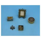 MICRO MOSAIC MINIATURES & ETCHED BIRD BOX -