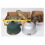 LIGHTING LOT; 2 PITTSBURGH REFLECTOR SHADES, 1