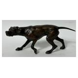 BRONZE HOUND DOG STATUE 8' L