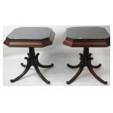 PAIR REGENCY STYLE CUSTOM MAHOGANY STANDS/END