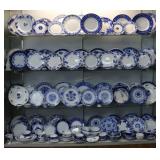 APPROX. 120 PCS. BLUE & WHITE DECORATED CHINA,