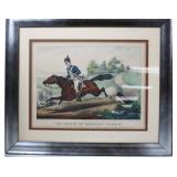 CURRIER & IVES HAND PAINTED LIHOTOGRAPH 'THE
