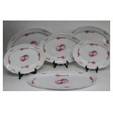 6 MEISSEN PORCELAIN PLATTERS, BLUE CROSS SWORD