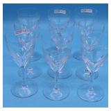 SET OF 9 BACCARAT WINE GLASSES, CLEAR GENEVA