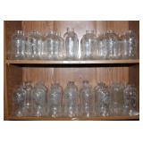 LOT 43 ETCHED GLASS SHADES, 6 1/2' - 7 1/4' H,