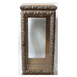 CONTEMPORARY TABLE TOP CURIO CABINET, EMBOSSED