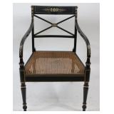 REGENCY STYLE ARM CHAIR, MADE BY KINDEL, BLACK