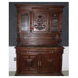 LARGE OAK VICTORIAN SERVER, MAGNIFICENT CARVINGS,