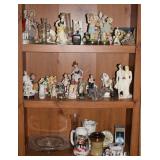 CASE LOT OF 61 PCS. OF GLASS & CHINA FIGURINES,