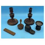 WOOD GROUPING - PAIR PAUL ESHELMAN PA