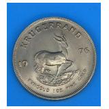 1 OZ GOLD SOUTH AFRICAN KRUGERRAND DATED 1976