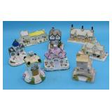 8 COALPORT PORCELAIN HOUSES, VARIOUS STYLES, 3