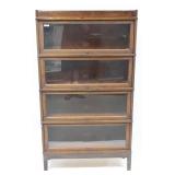 MAHOGANY 4 STACK BARRISTER BOOKCASE, BY HALE, OLD