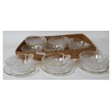 17 CLEAR & FROSTED GLASS SHELL FORM BOWLS &