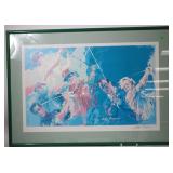 FRAMED LEROY NEIMAN PRINT, 'GOLF CHAMPS' PENCIL