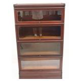 GLOBE WERNICKE 4 STACK BOOK CASE, MAHOGANY, 58'