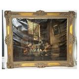 20TH CENTURY LARGE OIL ON CANVAS OLD MASTERS
