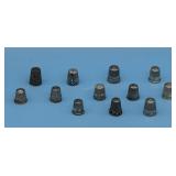 12 STERLING THIMBLES -1.75OZT - FLORAL, CHERUB,