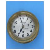 CHELSEA BRASS SHIPS CLOCK US MARINE COMMISSION