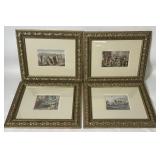SET OF 4 19TH CENTURY FRAMED & GLAZED BIBLICAL