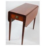HEPPLEWHITE STYLE INLAID DROP LEAF TABLE, 1