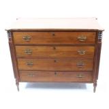 SHERATON 4 DRAWER CHEST, COOKIE CORNERS, BIRCH,