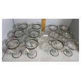 Hawkes Stueben glass incl 6 stemmed water goblets