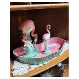 MCM California pottery flamingo figures