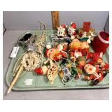 Assorted Christmas decoration tray lot incl Santa