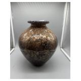 Dale Tiffany Blown Art glass cased vase with black