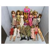 Large Barbie & Ken Grouping: 1960s to 80s dolls
