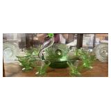 Six Uranium berry bowls, 3 dessert plates, and swa