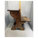 Oak petite school desk - 15" x 11.5" x 16.5"
