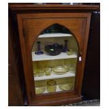 Cypress single door glass fronted display cabinet