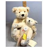 Two contemporary Steiff bears with tags