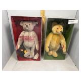 2x$ - Two Steiff Mohair teddy bears in box